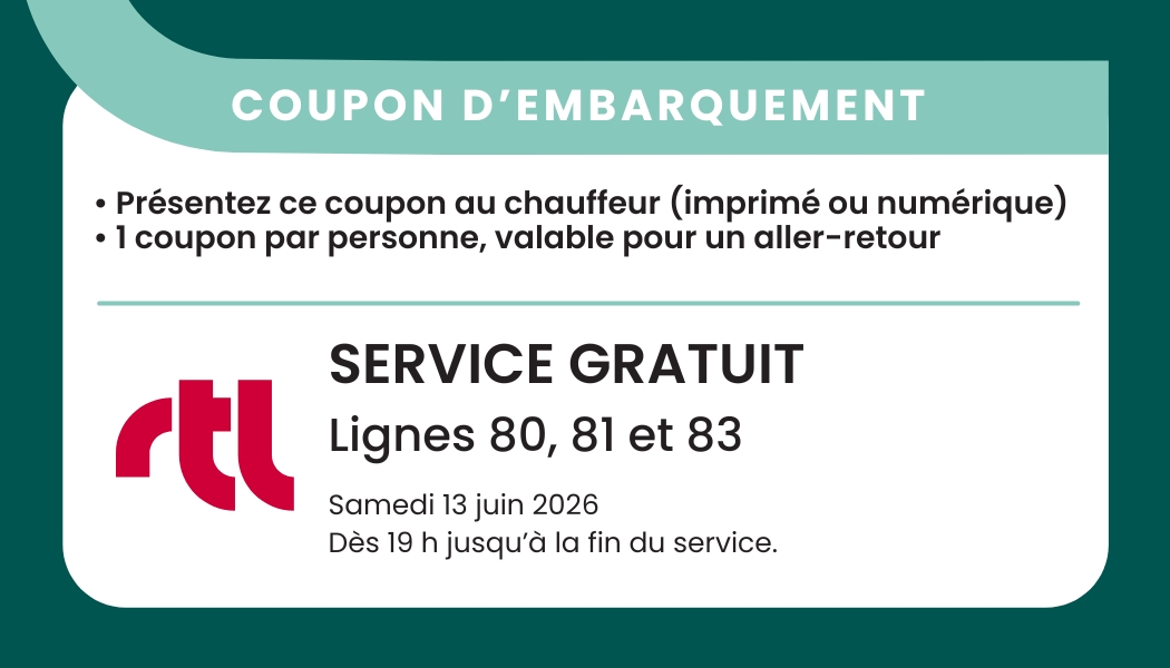 Coupon d'embarquement Rendez-vous de la Mairie 
